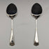 Around 1890 English antique silver plate jam spoon pair in case